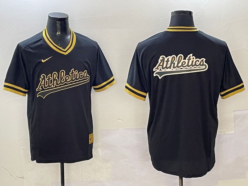 Men Oakland Athletics Blank Black Gold Game 2025 Nike MLB Jersey style 2->minnesota twins->MLB Jersey